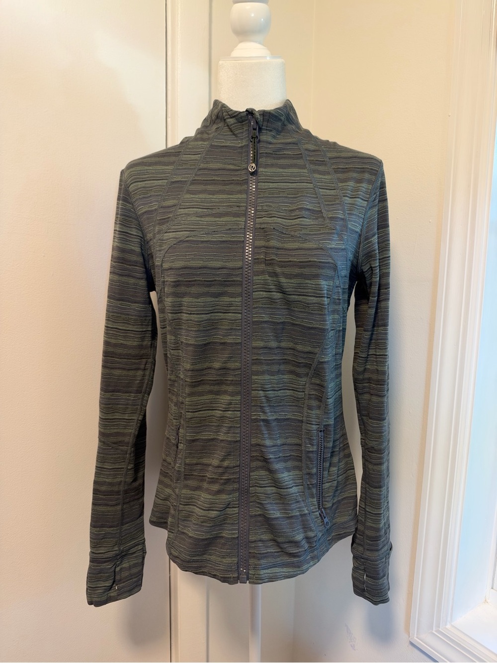 Lululemon Define Jacket Space Dye Dark Slate Fatigue Green Size 10